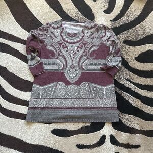 American Vintage Burgundy and Gray Mini Dress